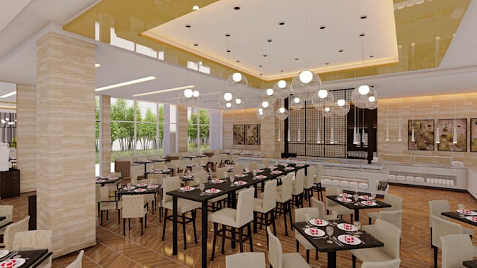 design a unique interior concept for your restaurant or cafe
