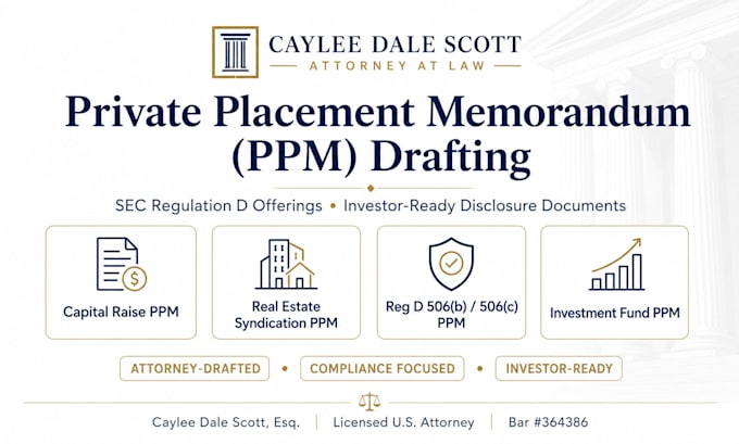draft sec compliant private placement memorandum subscription agreement drafting