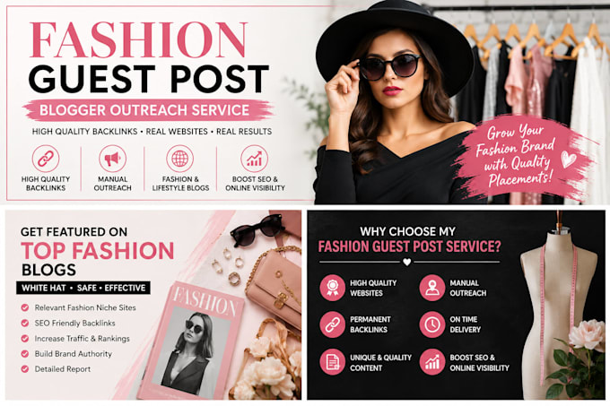 provide guest post and high quality backlinks for fashion websites