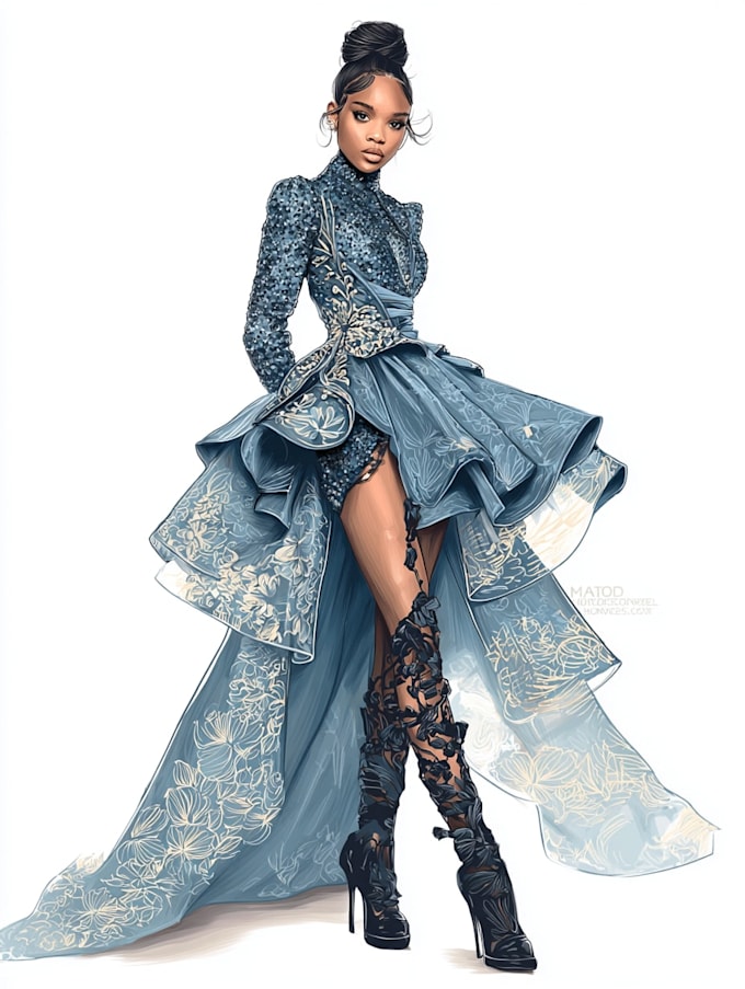 draw fashion illustration or sketch