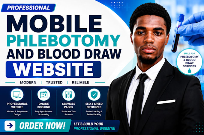 design mobile phlebotomy and blood draw website