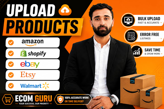 upload products to amazon shopify ebay etsy and walmart