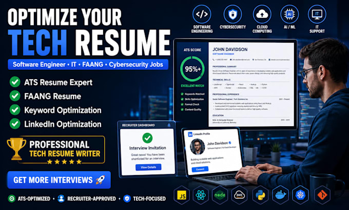 optimize your tech resume for software engineer, IT, faang and cybersecurity job