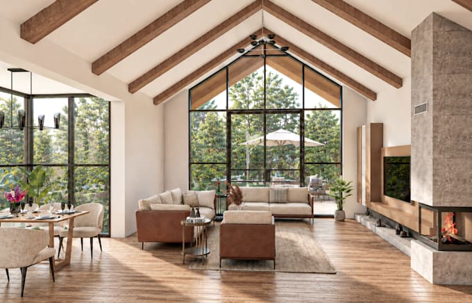 do interior design or exterior sketchup 3d model and renderings