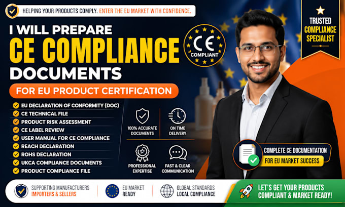 prepare ce compliance documents for eu product certification