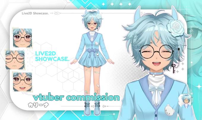 design and rig high quality live 2d vtuber model, 2d vtuber model, vtuber artist
