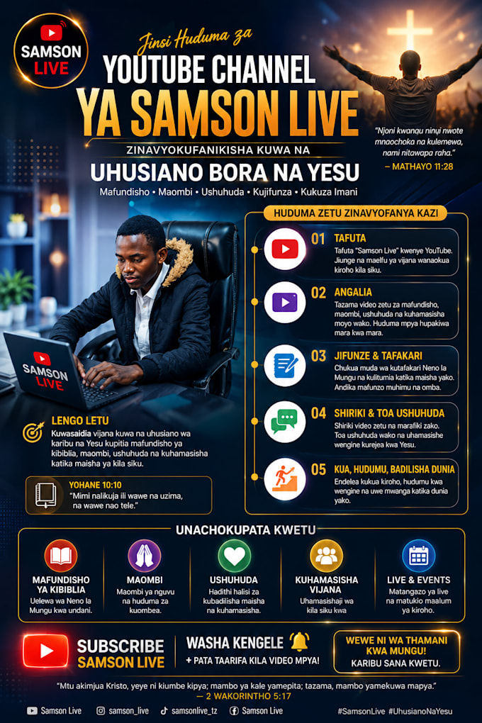 design a professional church event poster