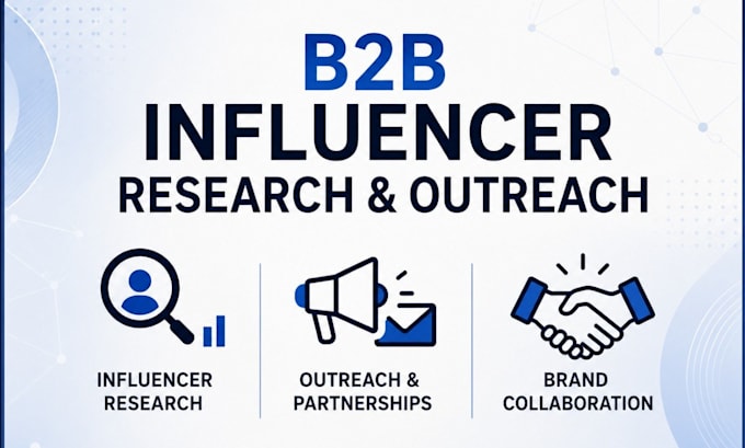do b2b influencer research outreach and brand partnership
