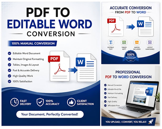 convert PDF to editable word document manually