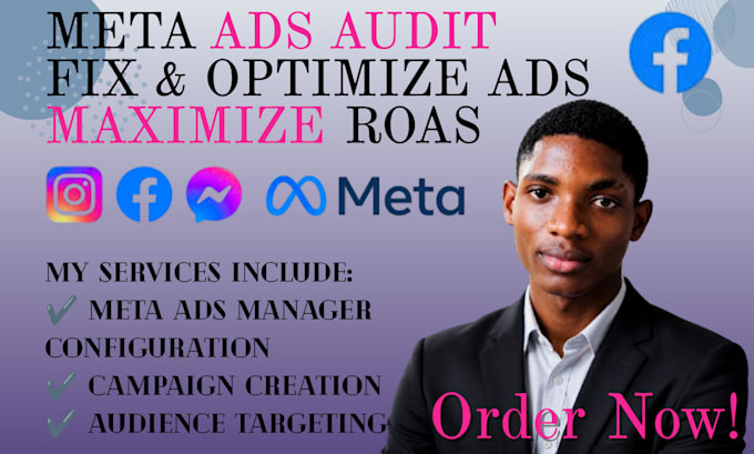 audit, optimize and fix facebook ads  meta ads manager fb ads campaign setup