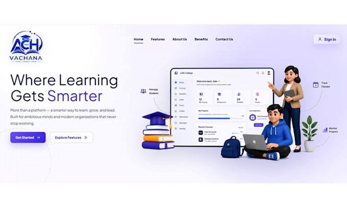 develop a custom learning management system lms website