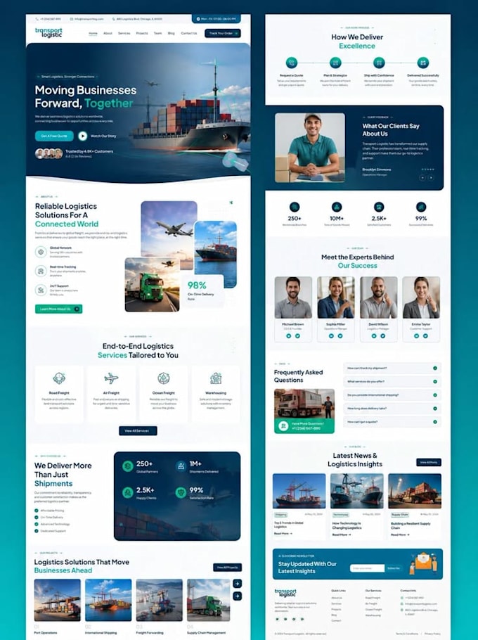 develop transportation management website, logistics, fleet, booking platform