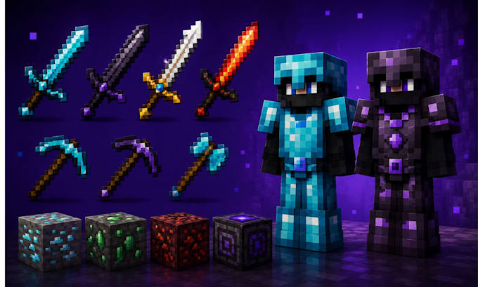 create custom minecraft texture pack, resource pack and pixel art textures