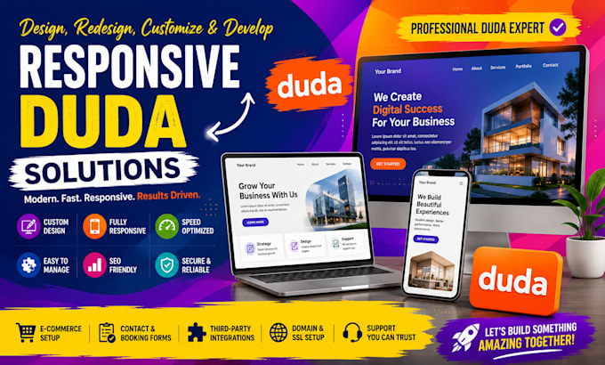 design, redesign, customize and develop a responsive duda website