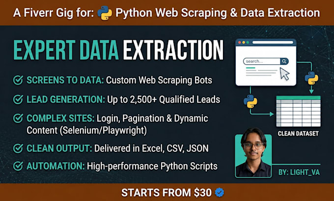do python web scraping and data extraction