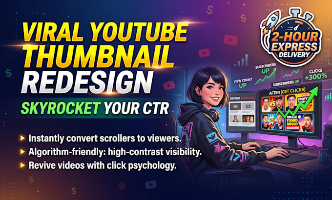 fix your low CTR by redesigning your youtube thumbnail to get more clicks