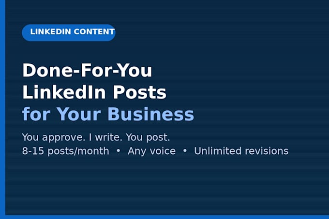 write done for you linkedin content for your business