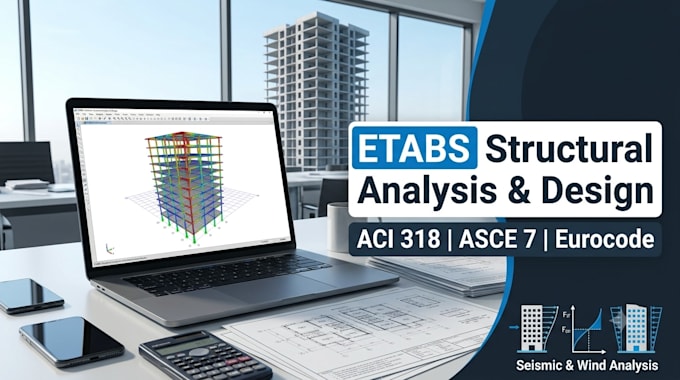 do structural analysis and design using etabs