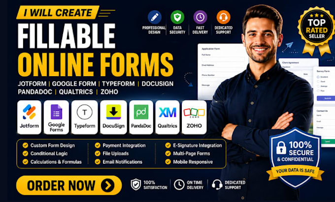 create fillable jotform google form typeform docusign pandadoc qualtrics zoho