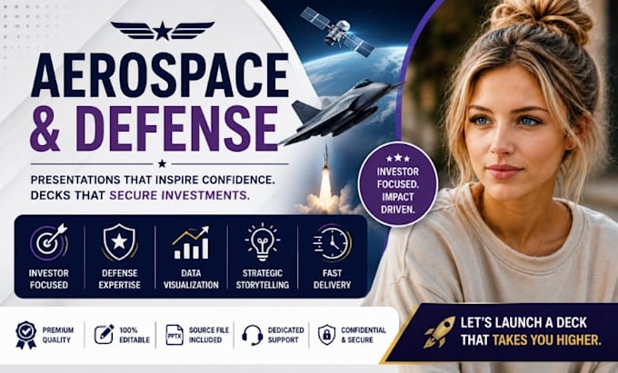 aerospace presentation, defense presentation, aerospace investor deck expert pro