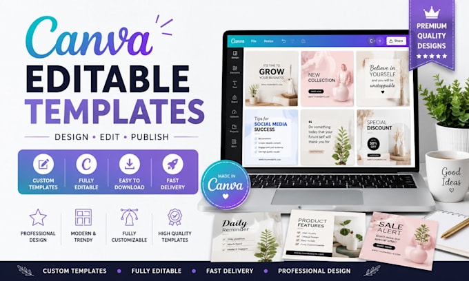 create editable canva social media templates