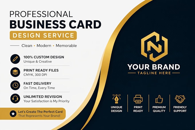 create a professional business card for brand identity