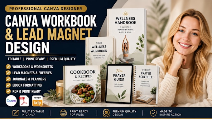 editable canva ebook design workbook pdf leadmagnet canva journal KDP formating