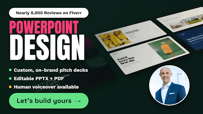 design your powerpoint presentation or pitch deck