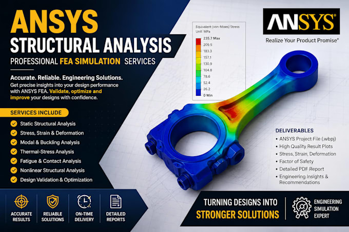 ansys structural analysis, fea simulation