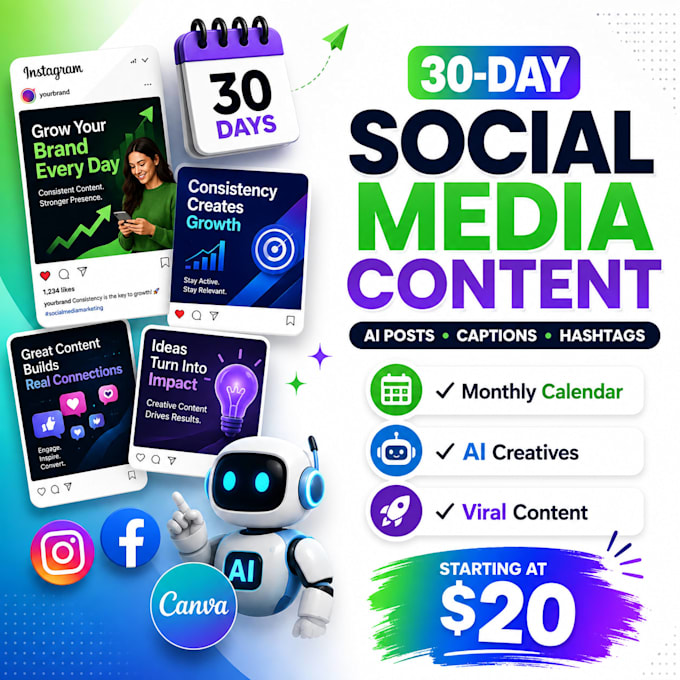 create monthly social media calendar