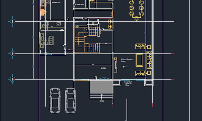 autocad floor plans revit model
