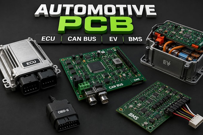 design automotive pcb, ecu, can bus, bms and embedded hardware uds j1939 stm32