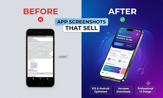 create app screenshots for ios and android