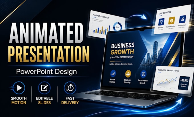 design professional animated powerpoint presentations