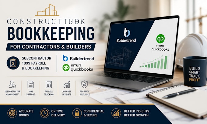 do subcontractor 1099 payroll and bookkeeping in buildertrend and quickbooks