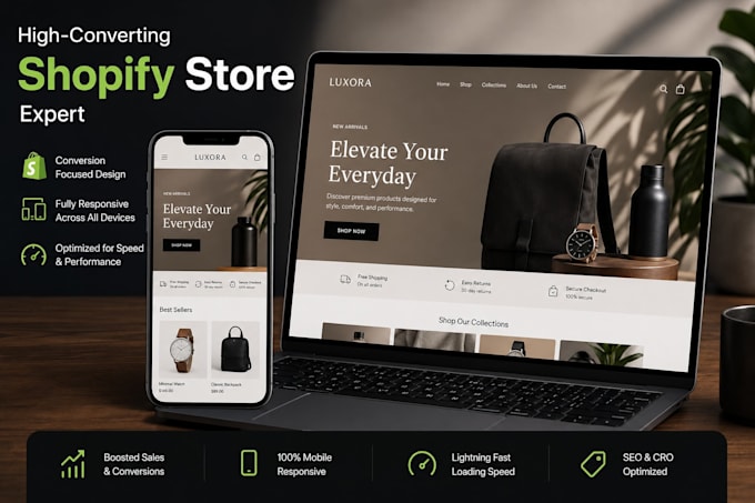 build a awesome website for shopify