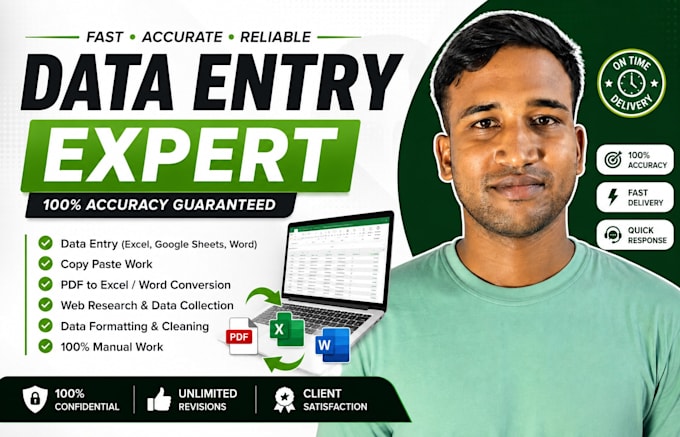 do data entry, copy paste, data scraping, email leads, pdf to excel data entry