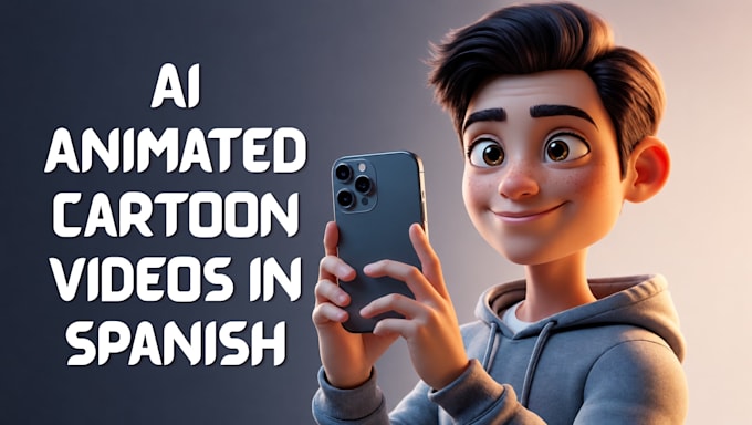 create ai cartoon videos in spanish for social media