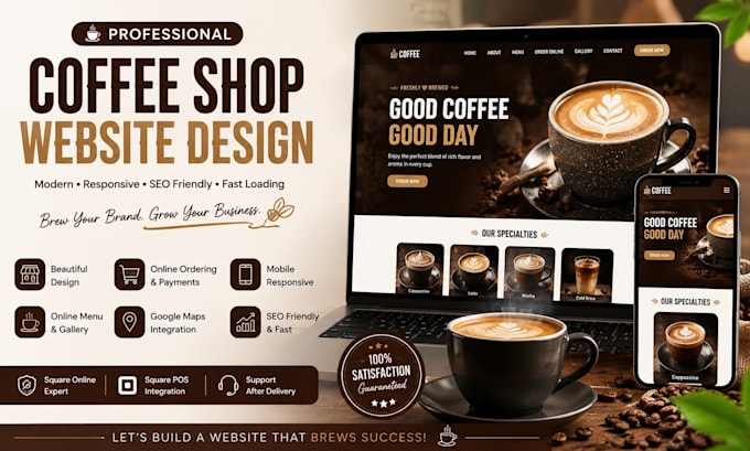 set up coffee square website booking appointment scheduling coffee shop website