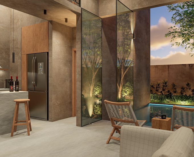 do 3d rendering for interiors and facades
