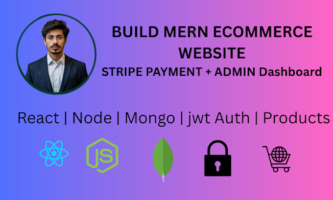 build a complete mern ecommerce website with stripe, jwt, admin panel