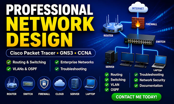 do cisco, packet tracer, gns3 computer networking assignment