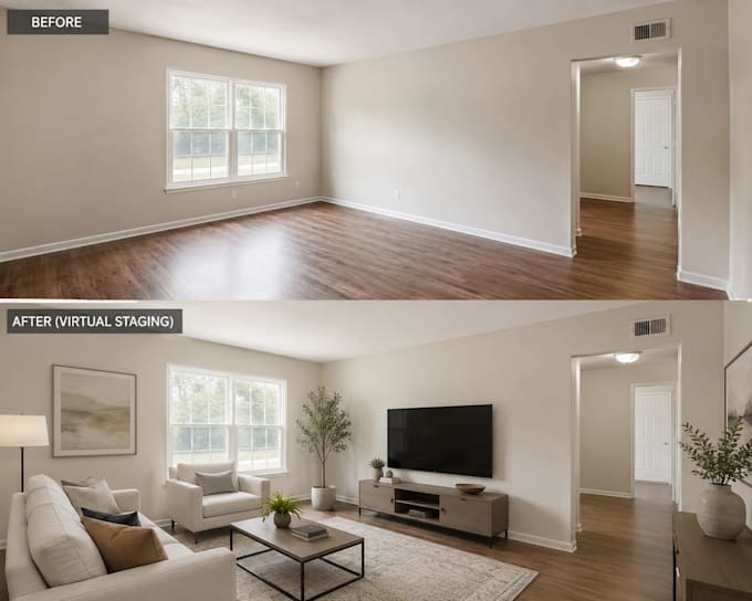 do real estate virtual staging and home digital staging service