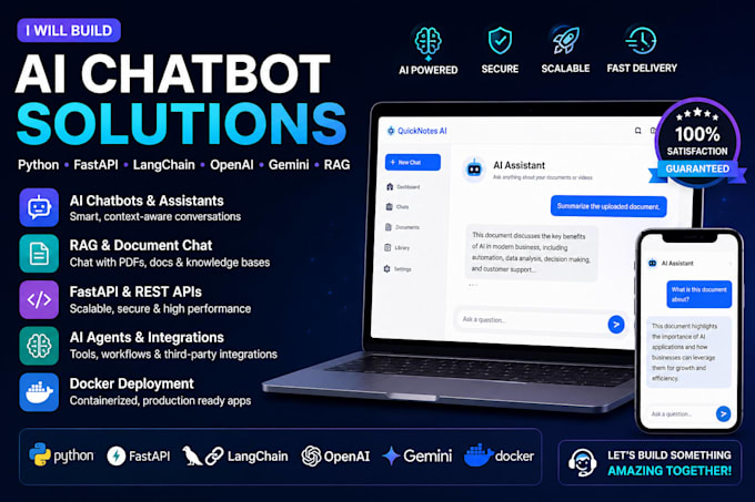 build ai chatbot using langchain, openai, gemini and fastapi