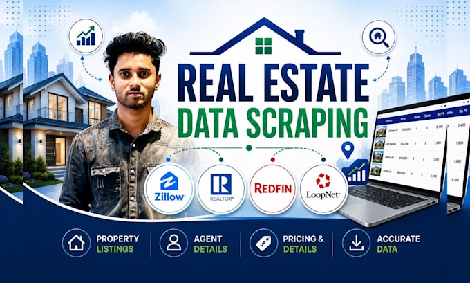do perfect zillow scraping for real estate data, realtor leads within 24 hours