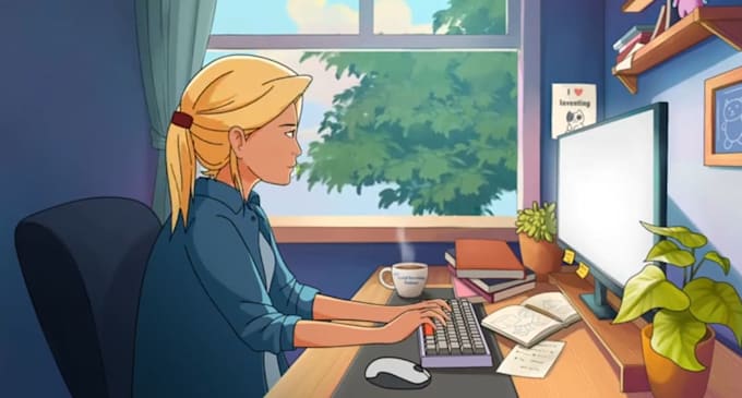 create loop lofi animation image and video for your social media content