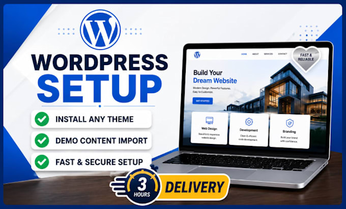 install wordpress, set up any theme, import demo, and customize your website