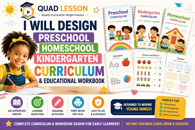 design preschool homeschool kindergarten curriculum and educational workbook
