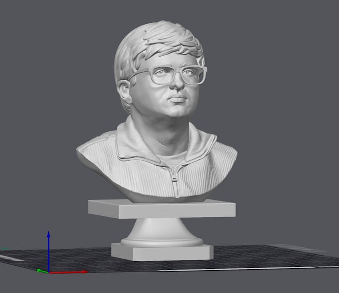 create a 3d printable bust or 3d portrait from your photo