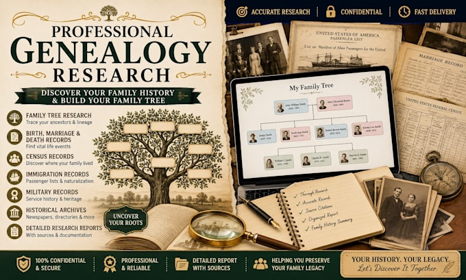 research your genealogy with detailed reports